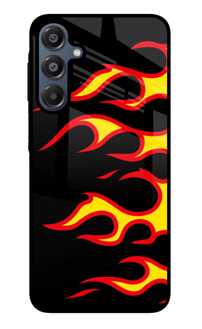 Side Sweep Flames Samsung A16 5G Glass Case