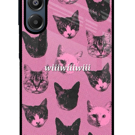 Pink Cats Samsung A16 5G Glass Case