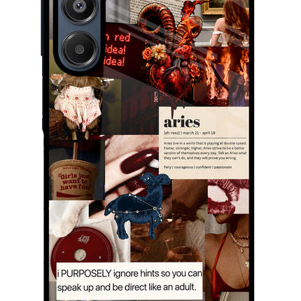Zodiac Aries Samsung A16 5G Glass Case