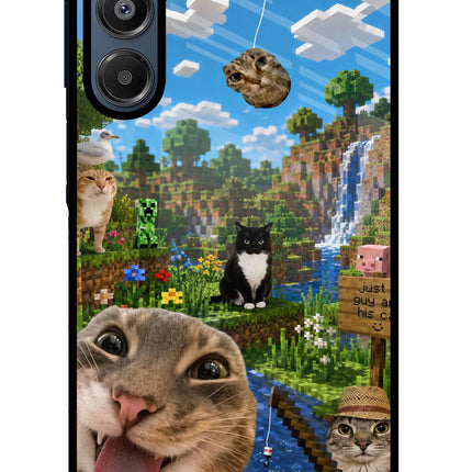 Minecraft Cat Chaos Samsung A16 5G Glass Case