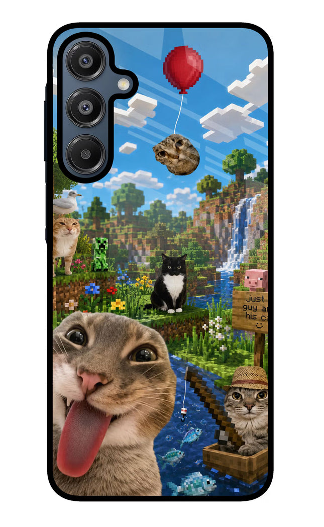 Minecraft Cat Chaos Samsung A16 5G Glass Case
