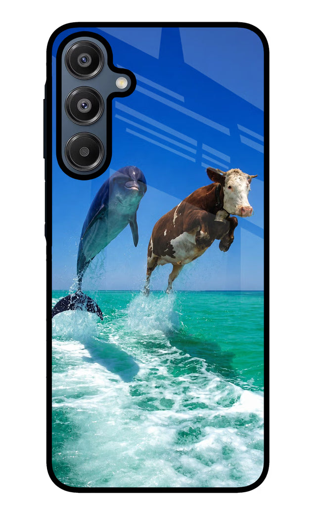 Dolphin vs Cow Samsung A16 5G Glass Case