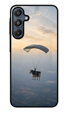 Skydiving Cow Samsung A16 5G Glass Case