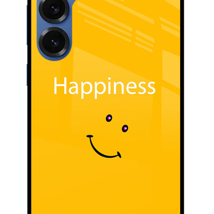 Happiness With Smiley Samsung S25 Glass Case