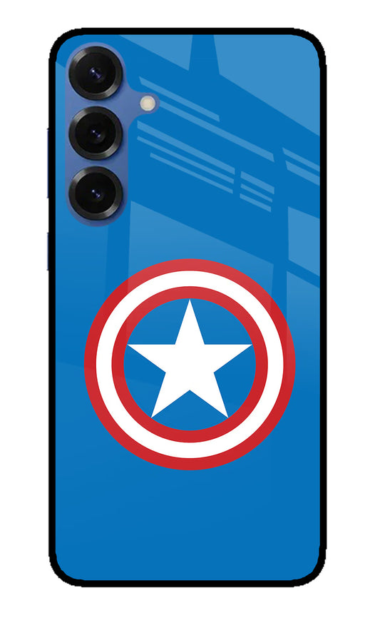 Captain America Logo Samsung S25 Glass Case