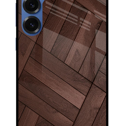 Wooden Texture Design Samsung S25 Glass Case