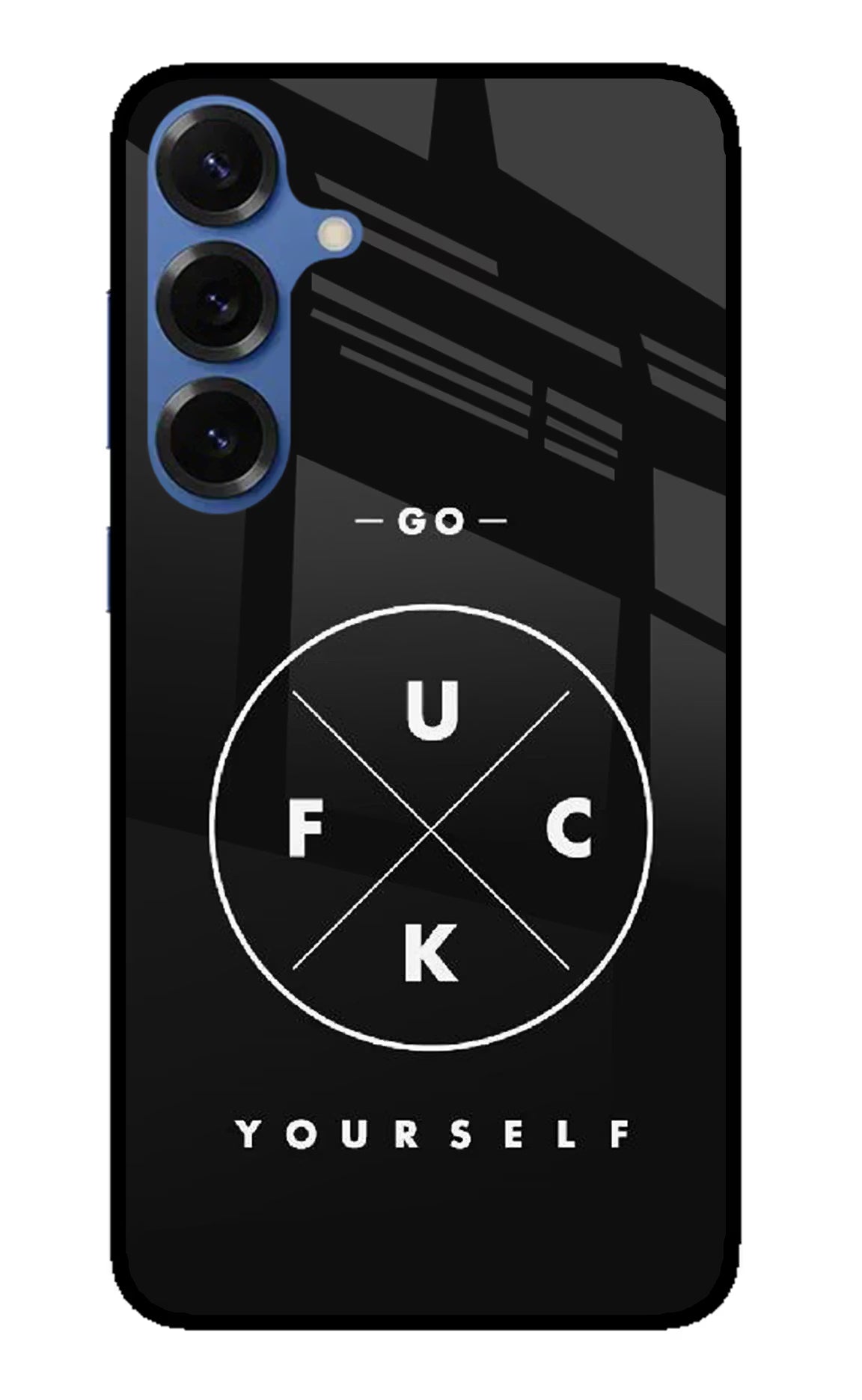 Go Fuck Yourself Samsung S25 Glass Case Back Cover by Casekaro