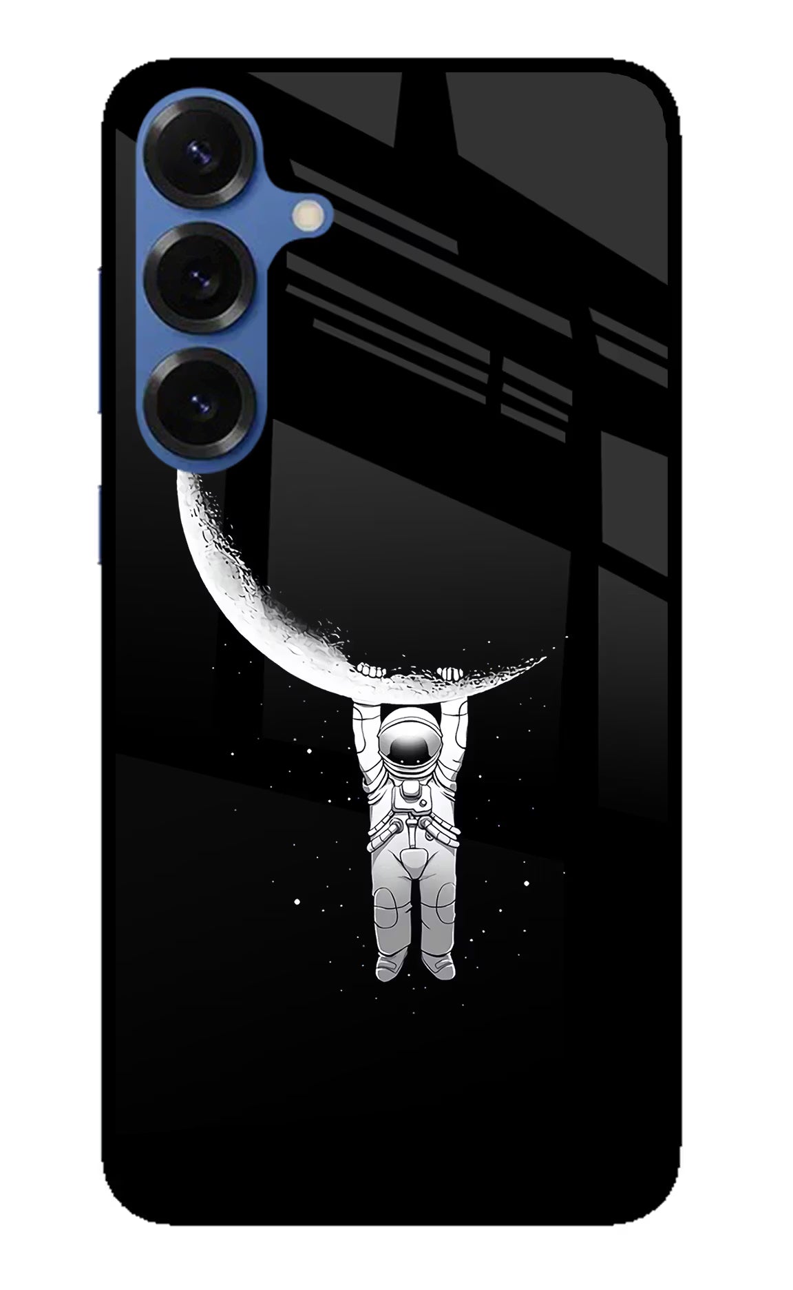 Moon Space Samsung S25 Glass Case Back Cover by Casekaro