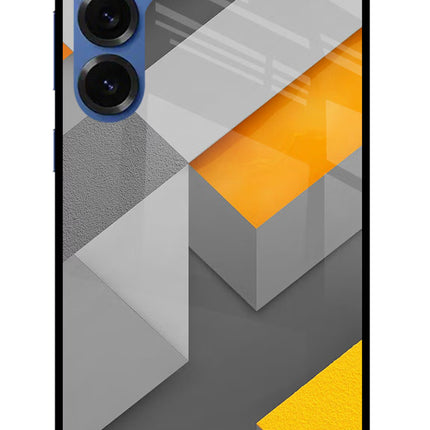 Abstract Samsung S25 Glass Case