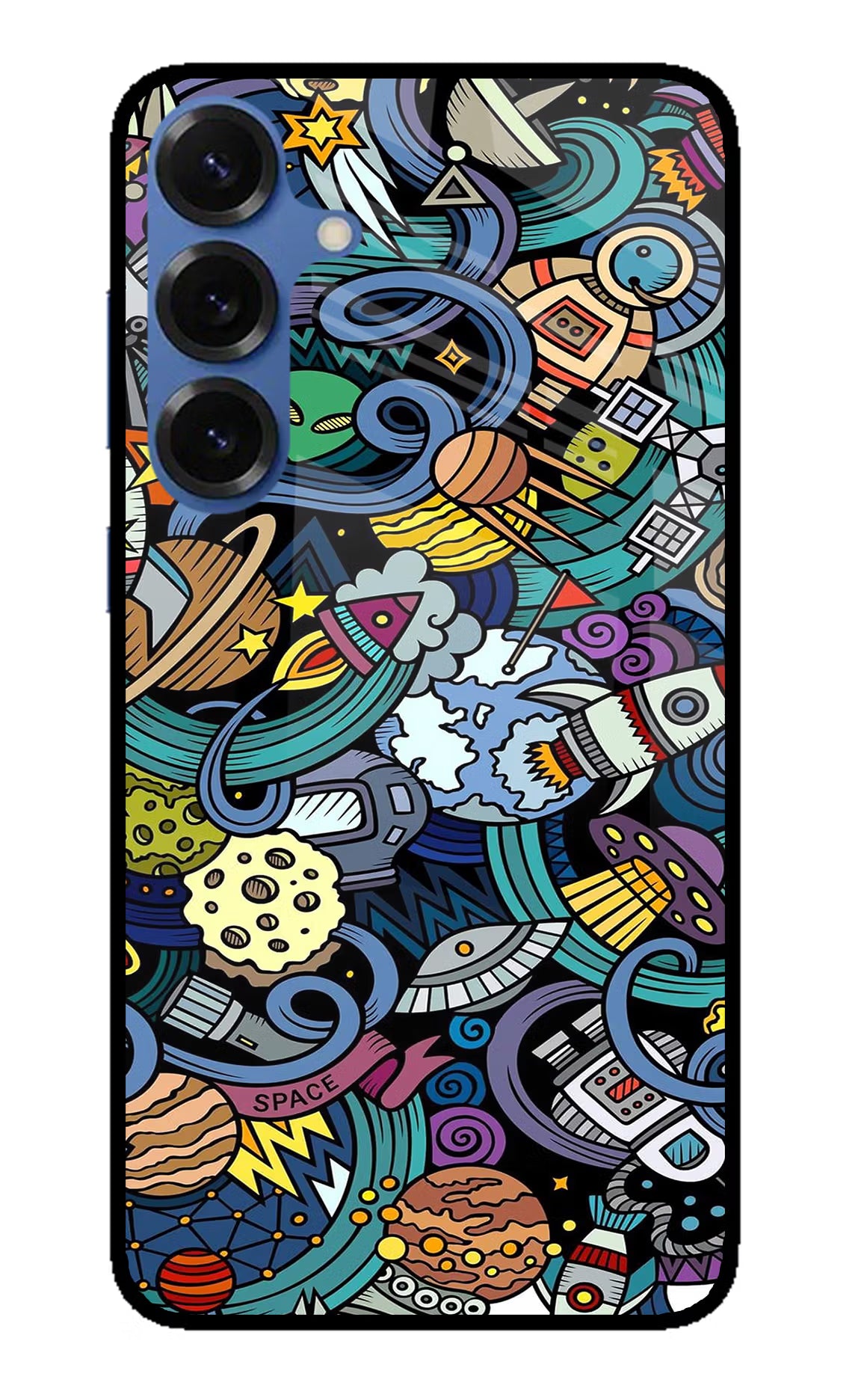 Space Abstract Samsung S25 Glass Case