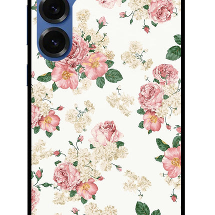 Flowers Samsung S25 Glass Case