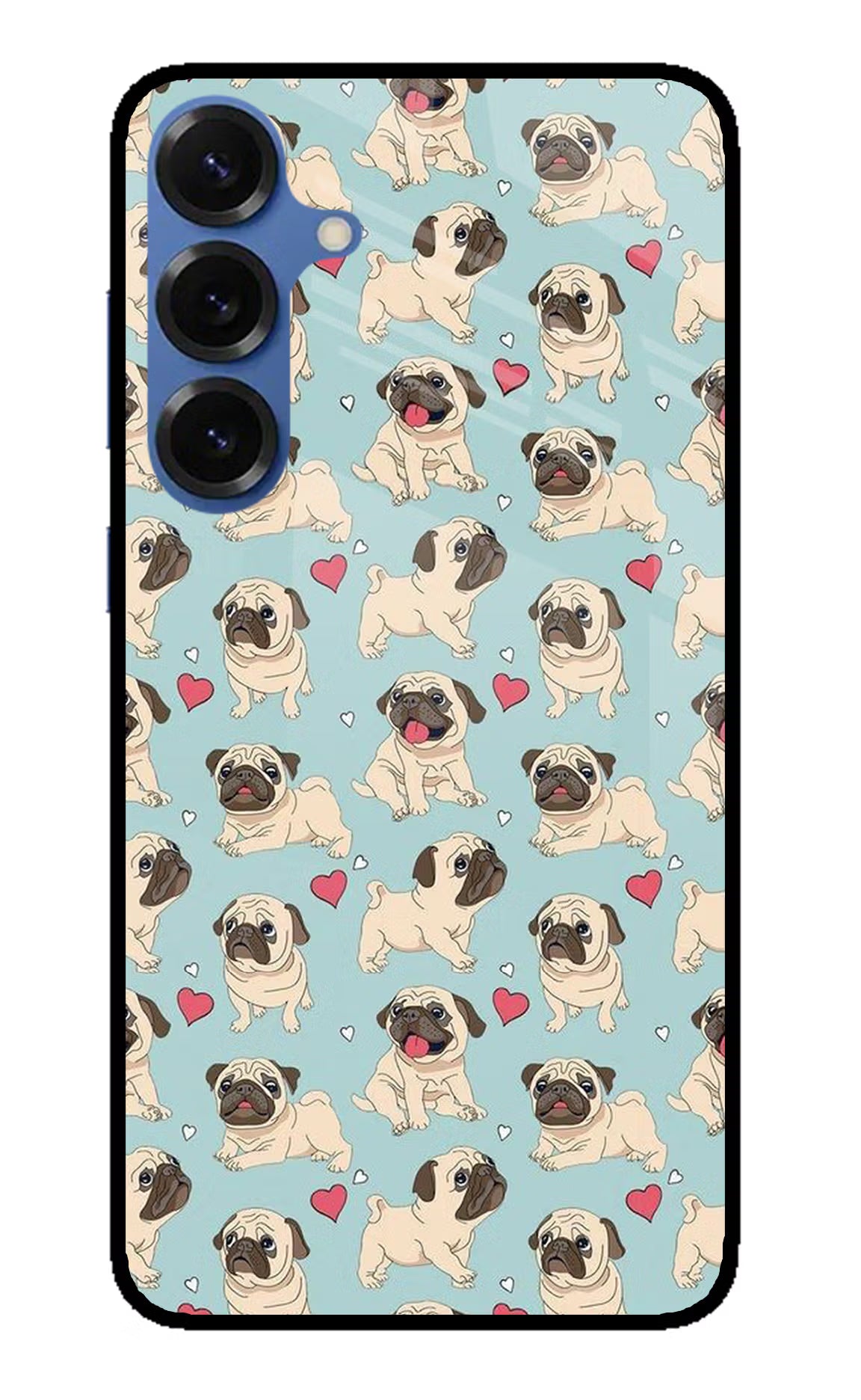 Pug Dog Samsung S25 Glass Case Back Cover by Casekaro