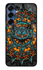 Angry Owl Art Samsung S25 Glass Case