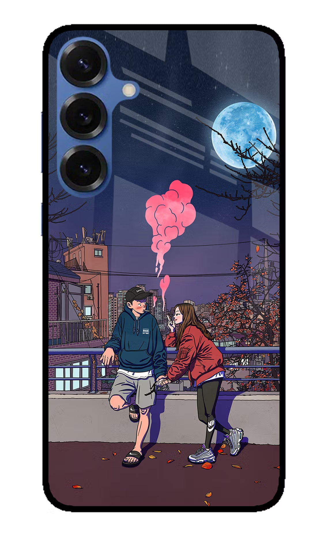 Chilling Couple Samsung S25 Glass Case