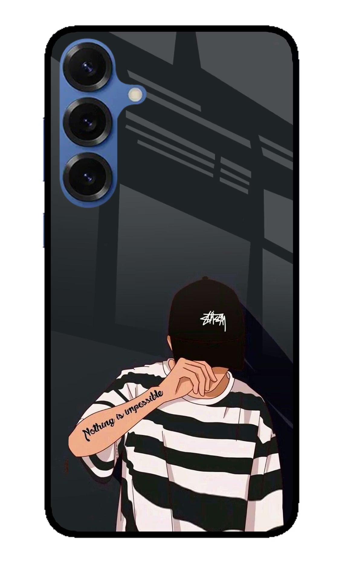 Aesthetic Boy Samsung S25 Glass Case Back Cover by Casekaro