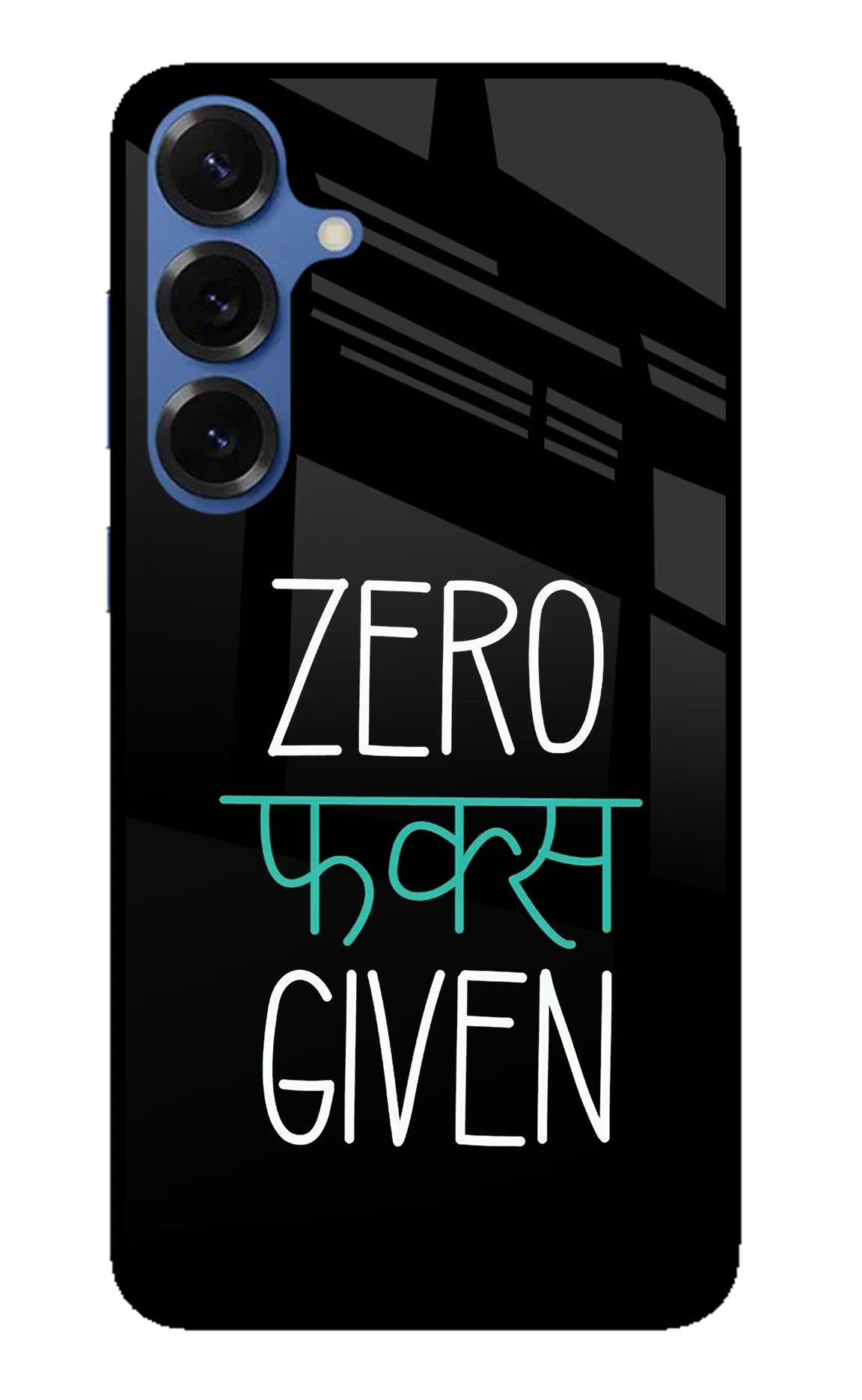 Zero Fucks Given Samsung S25 Glass Case Back Cover by Casekaro
