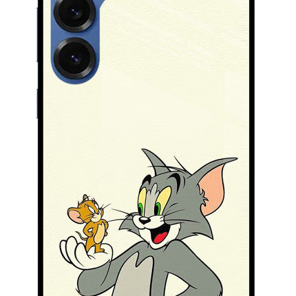 Tom & Jerry Samsung S25 Glass Case Back Cover by Casekaro