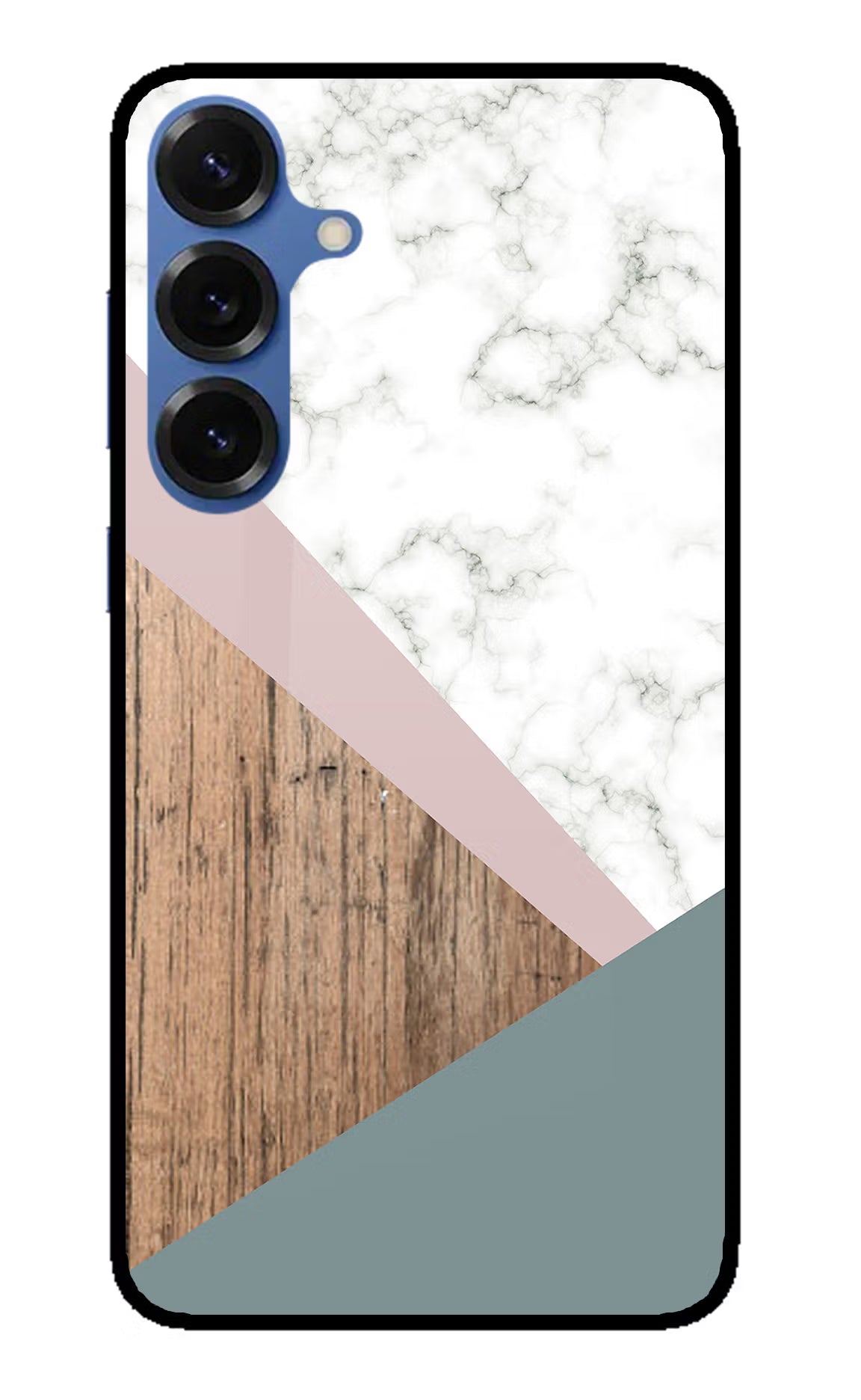 Marble wood Abstract Samsung S25 Glass Case Back Cover by Casekaro