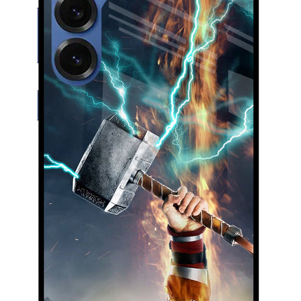 Thor Hammer Mjolnir Samsung S25 Glass Case
