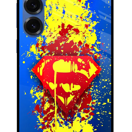 Superman logo Samsung S25 Glass Case
