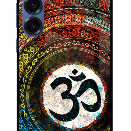 Om Cultural Samsung S25 Glass Case Back Cover by Casekaro