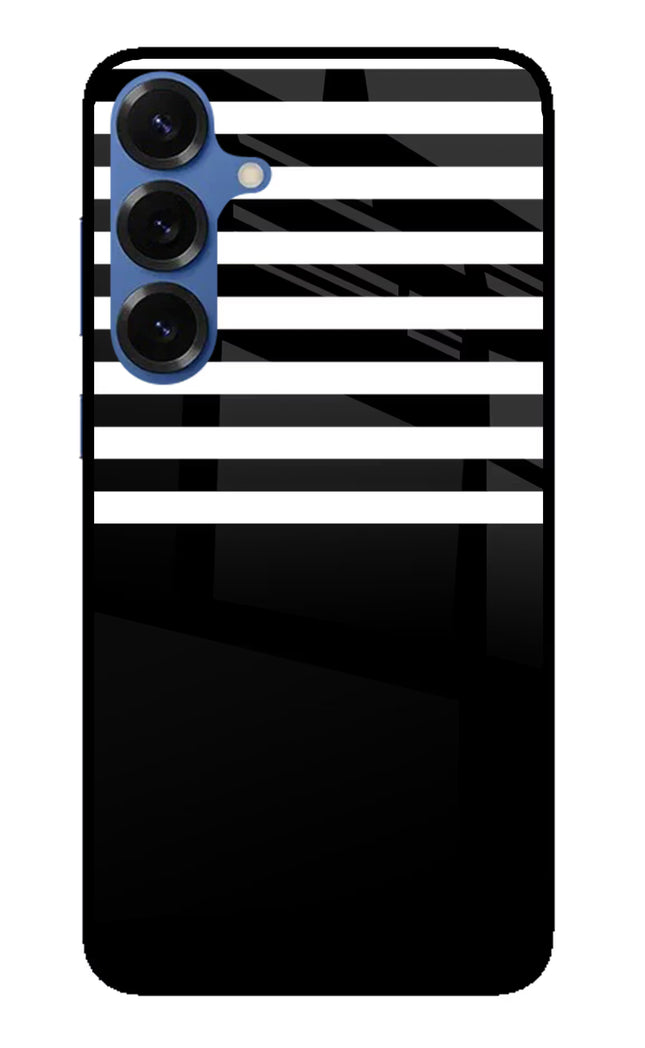 Black and White Print Samsung S25 Glass Case