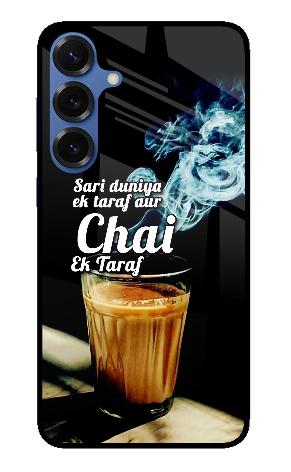 Chai Ek Taraf Quote Samsung S25 Glass Case Back Cover by Casekaro