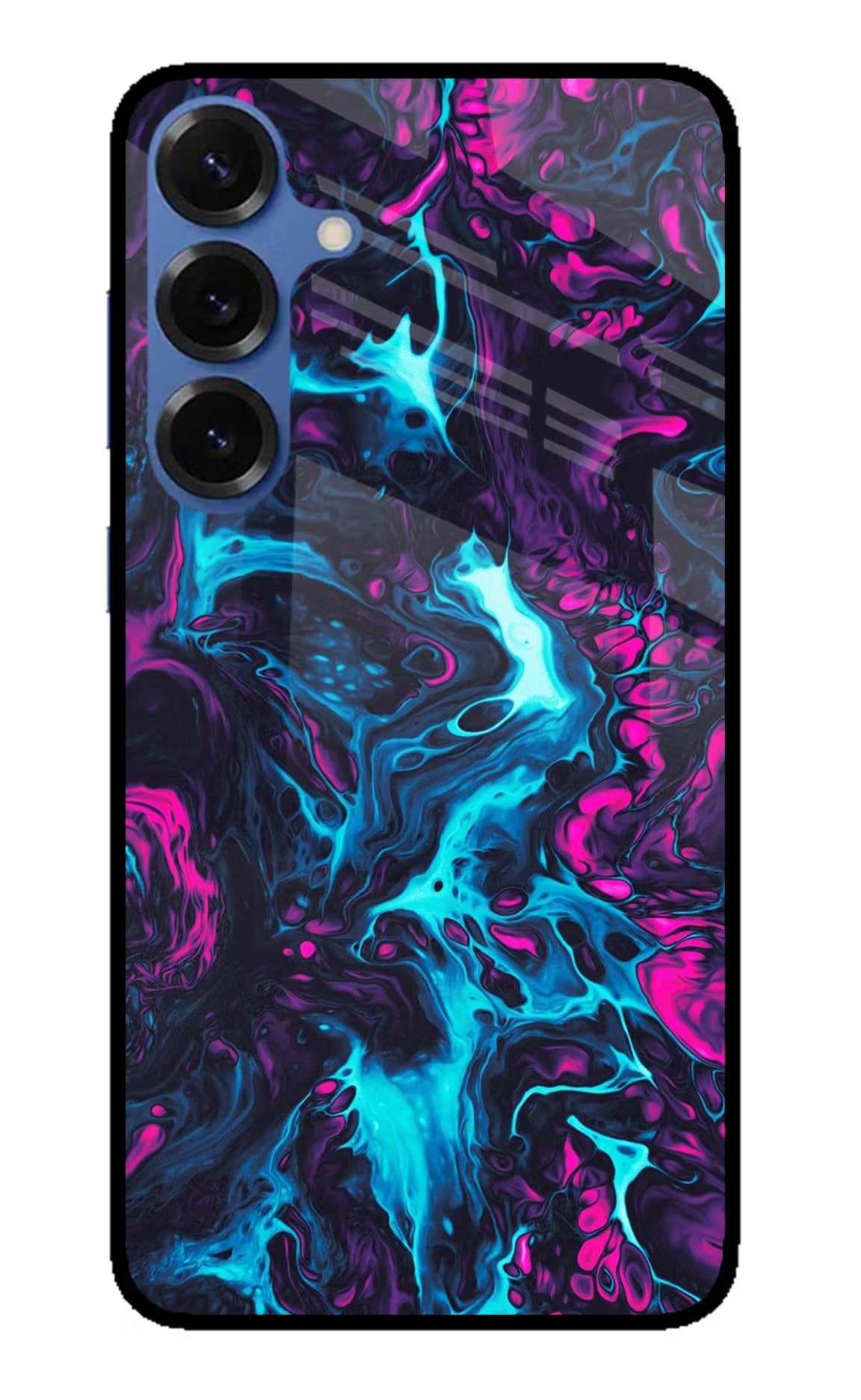 Abstract Samsung S25 Glass Case Back Cover by Casekaro