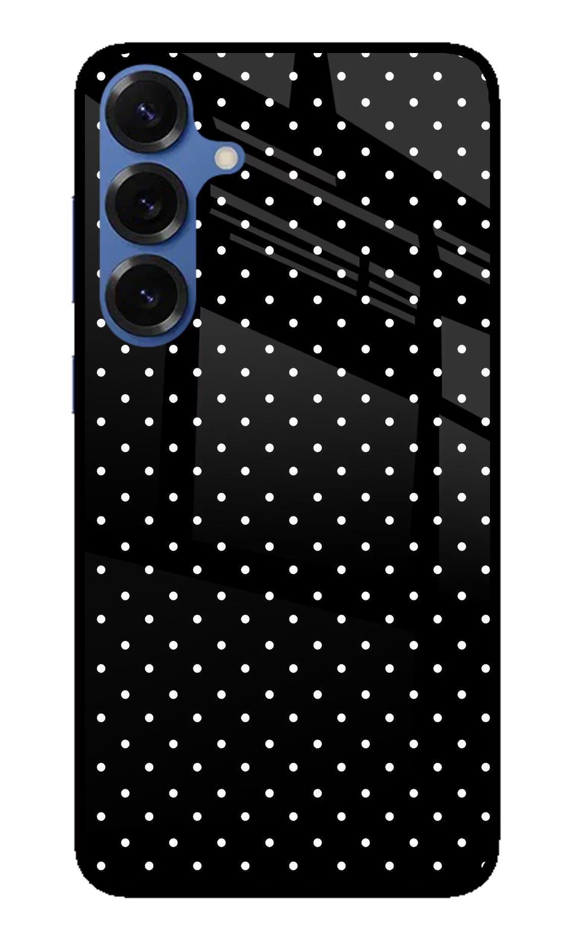 White Dots Samsung S25 Glass Case