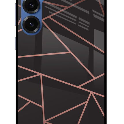 Geometric Pattern Samsung S25 Glass Case Back Cover by Casekaro
