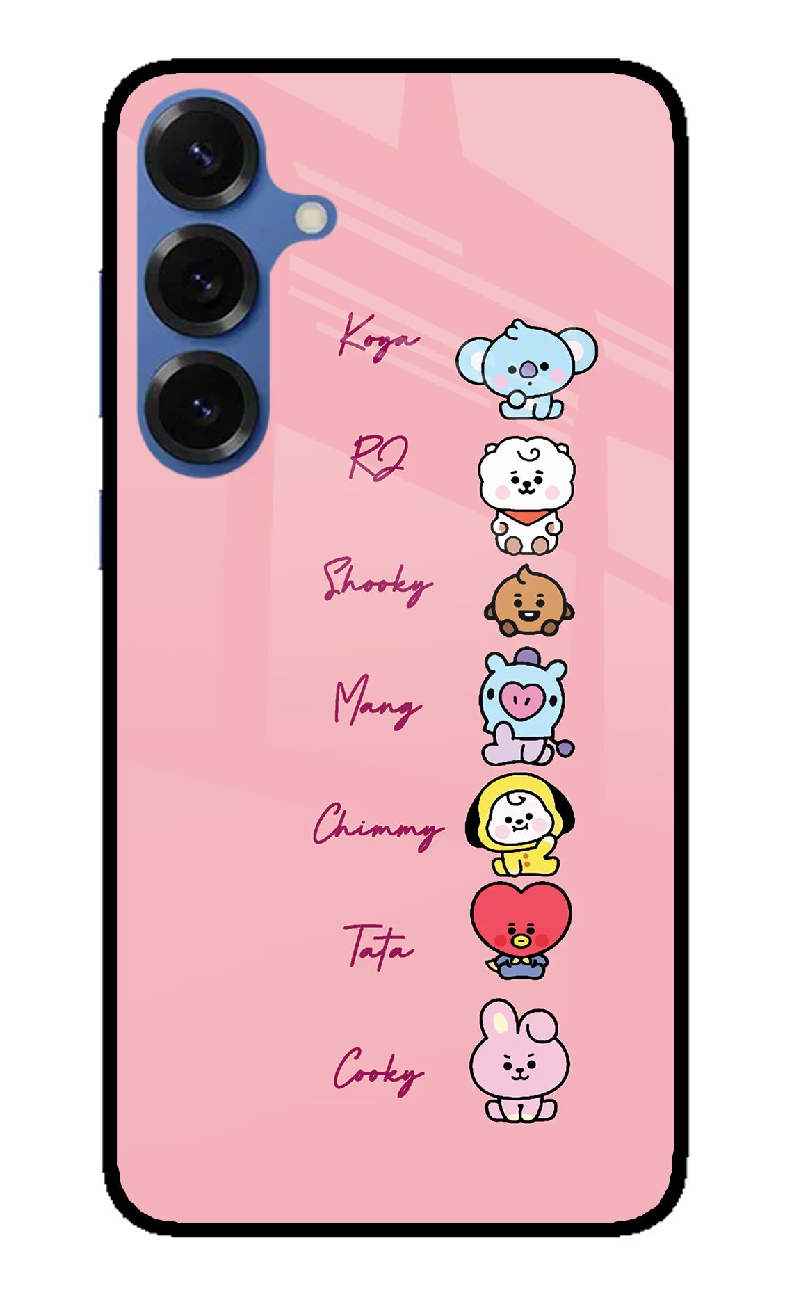 BTS names Samsung S25 Glass Case Back Cover by Casekaro