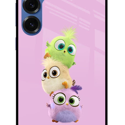 Cute Little Birds Samsung S25 Glass Case