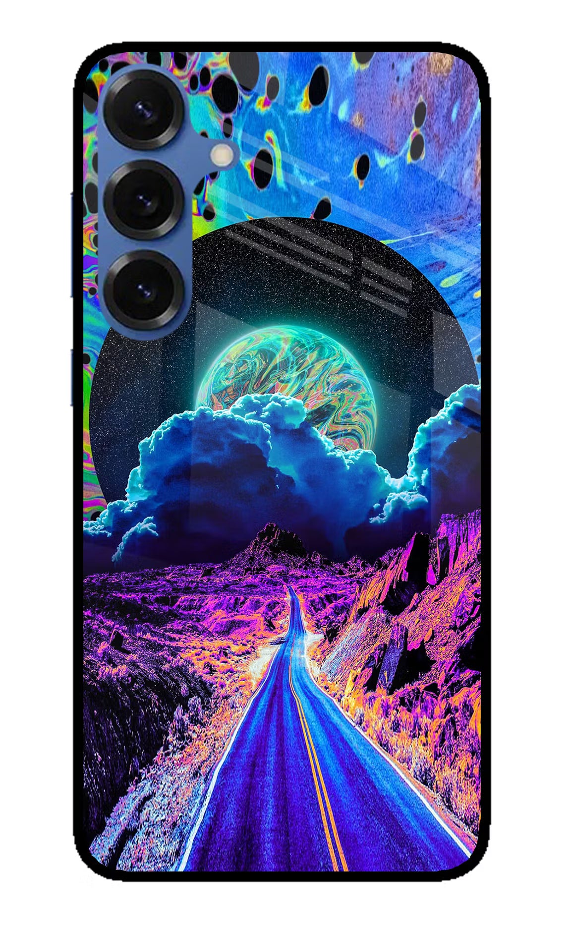 Psychedelic Painting Samsung S25 Glass Case