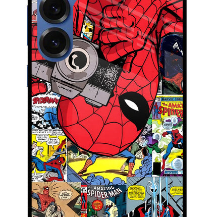 Spider Man Samsung S25 Glass Case Back Cover by Casekaro