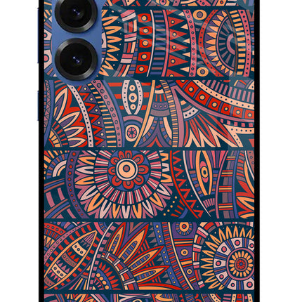 African Culture Design Samsung S25 Glass Case Back Cover by Casekaro