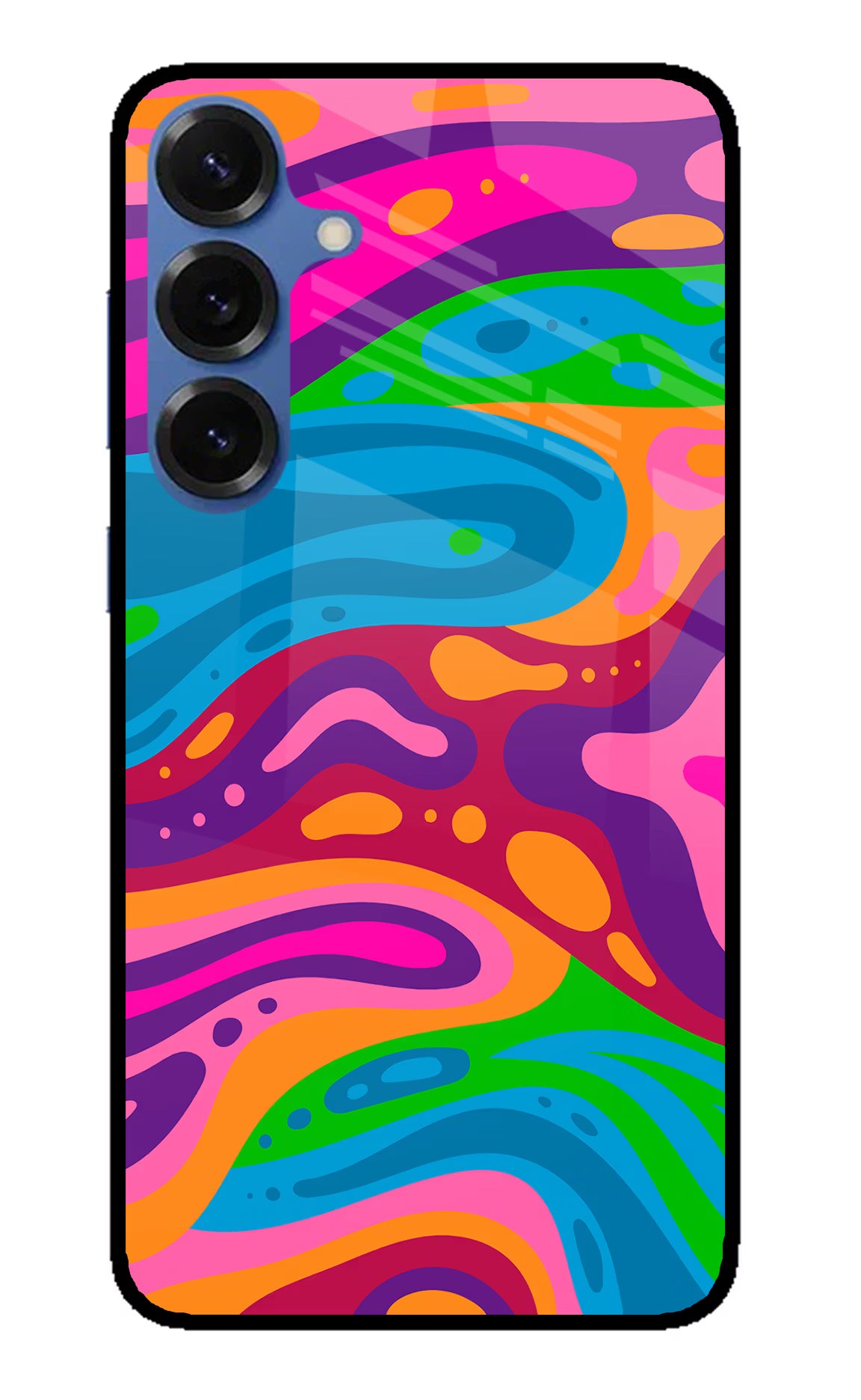 Trippy Pattern Samsung S25 Glass Case