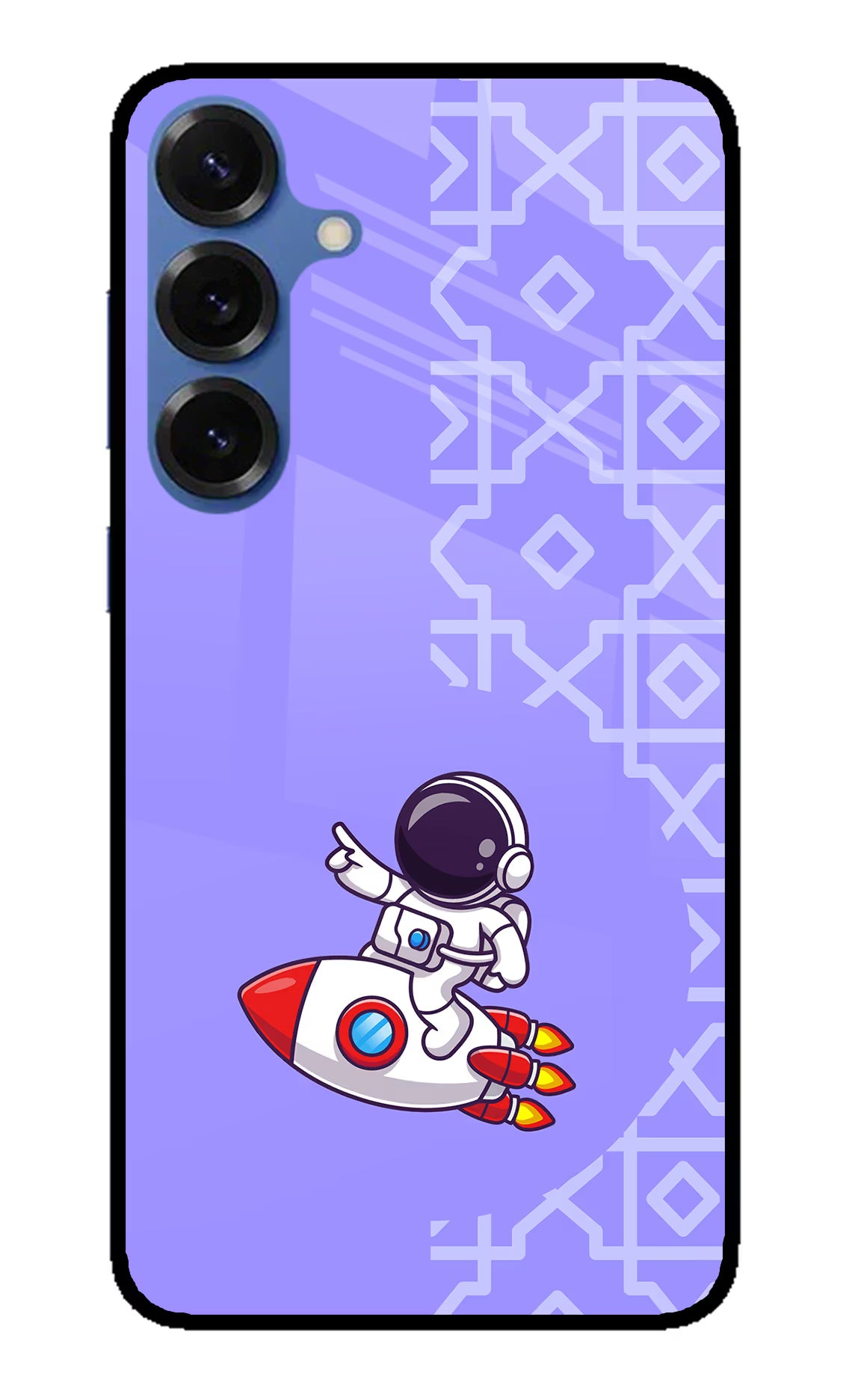 Cute Astronaut Samsung S25 Glass Case
