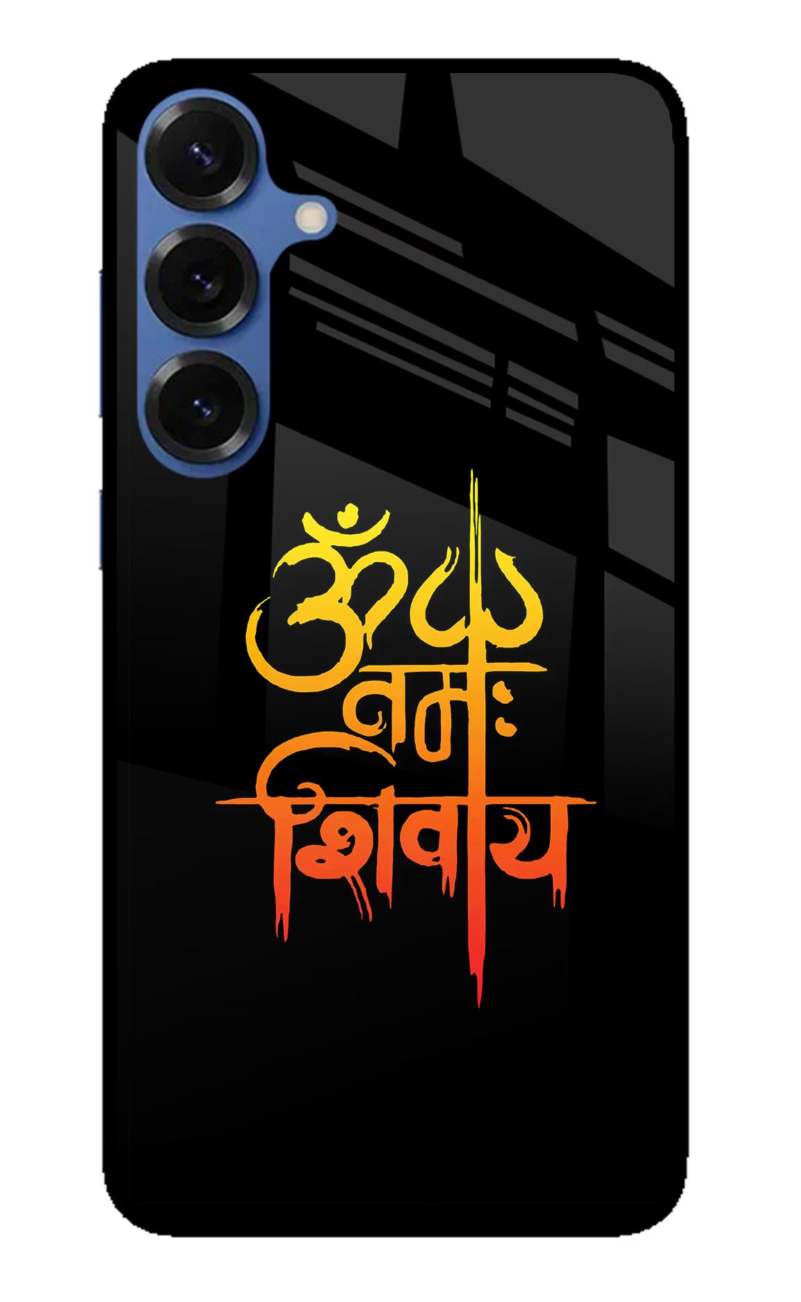 Om Namah Shivay Samsung S25 Glass Case Back Cover by Casekaro