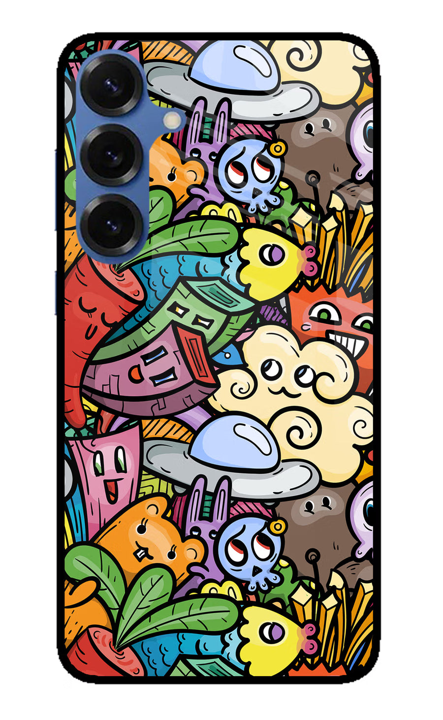 Veggie Doodle Samsung S25 Back Cover, Metal case