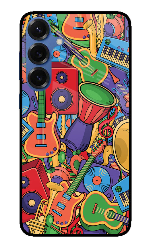Music Instrument Doodle Samsung S25 Glass Case