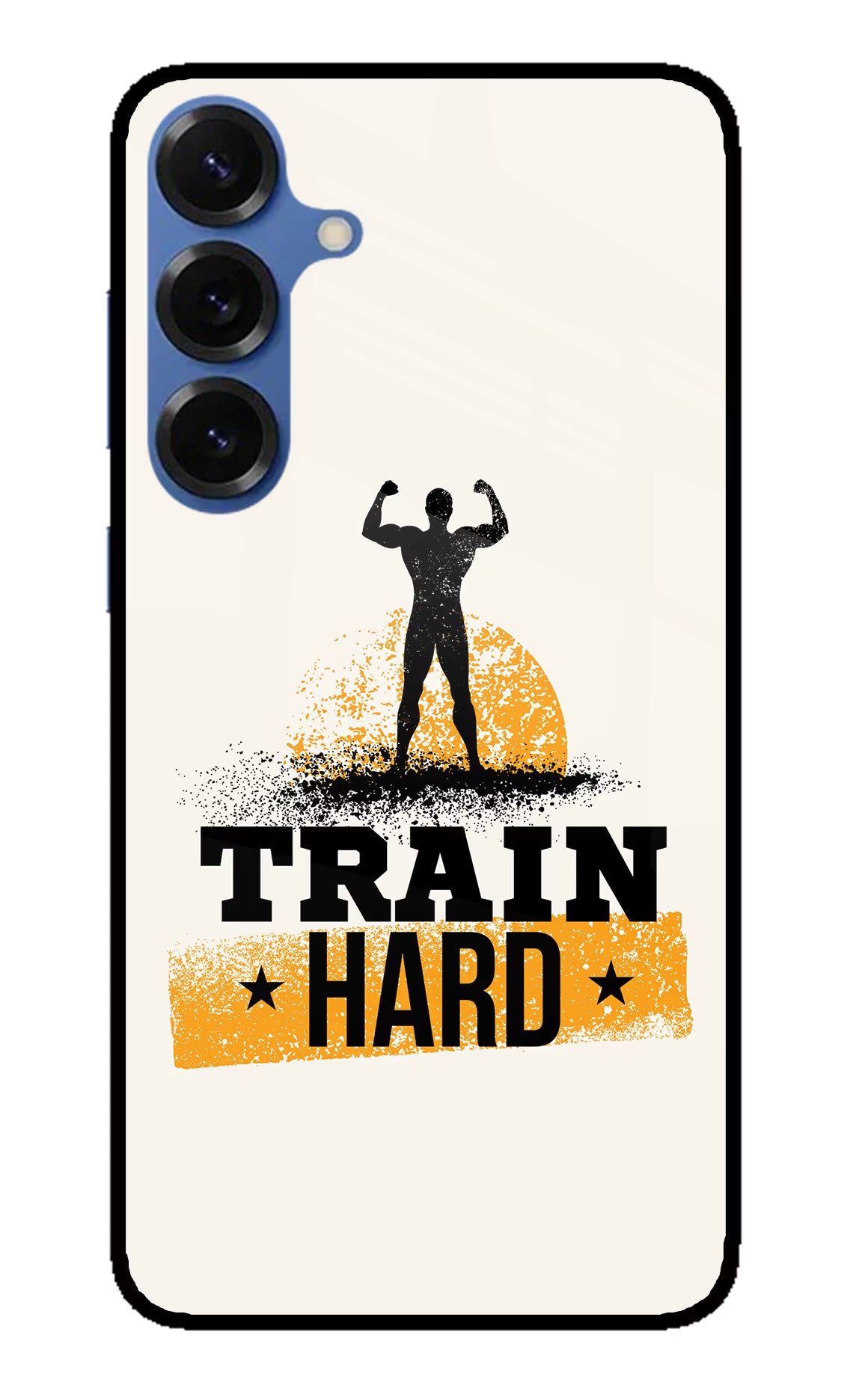 Train Hard Samsung S25 Glass Case Back Cover by Casekaro