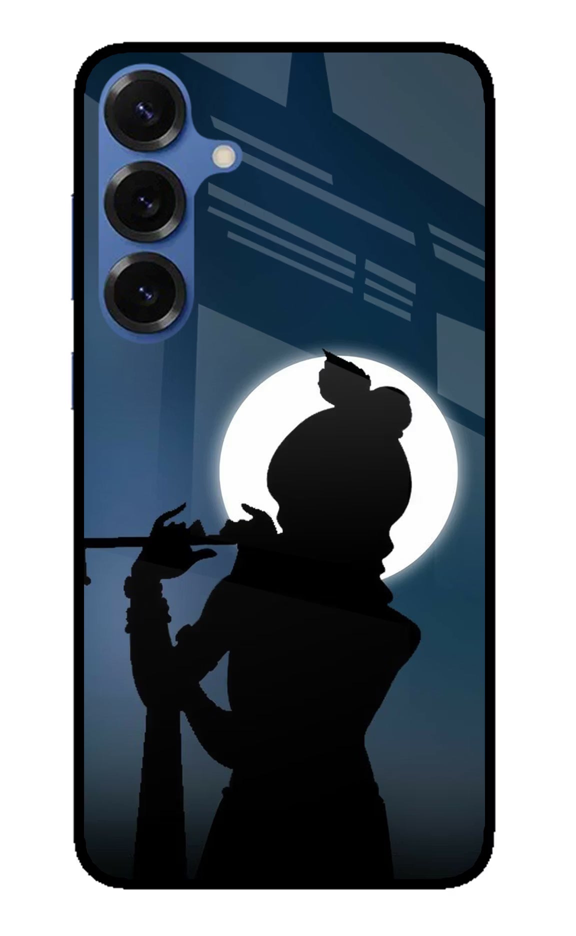 Shri Krishna Silhouette Samsung S25 Glass Case Back Cover by Casekaro