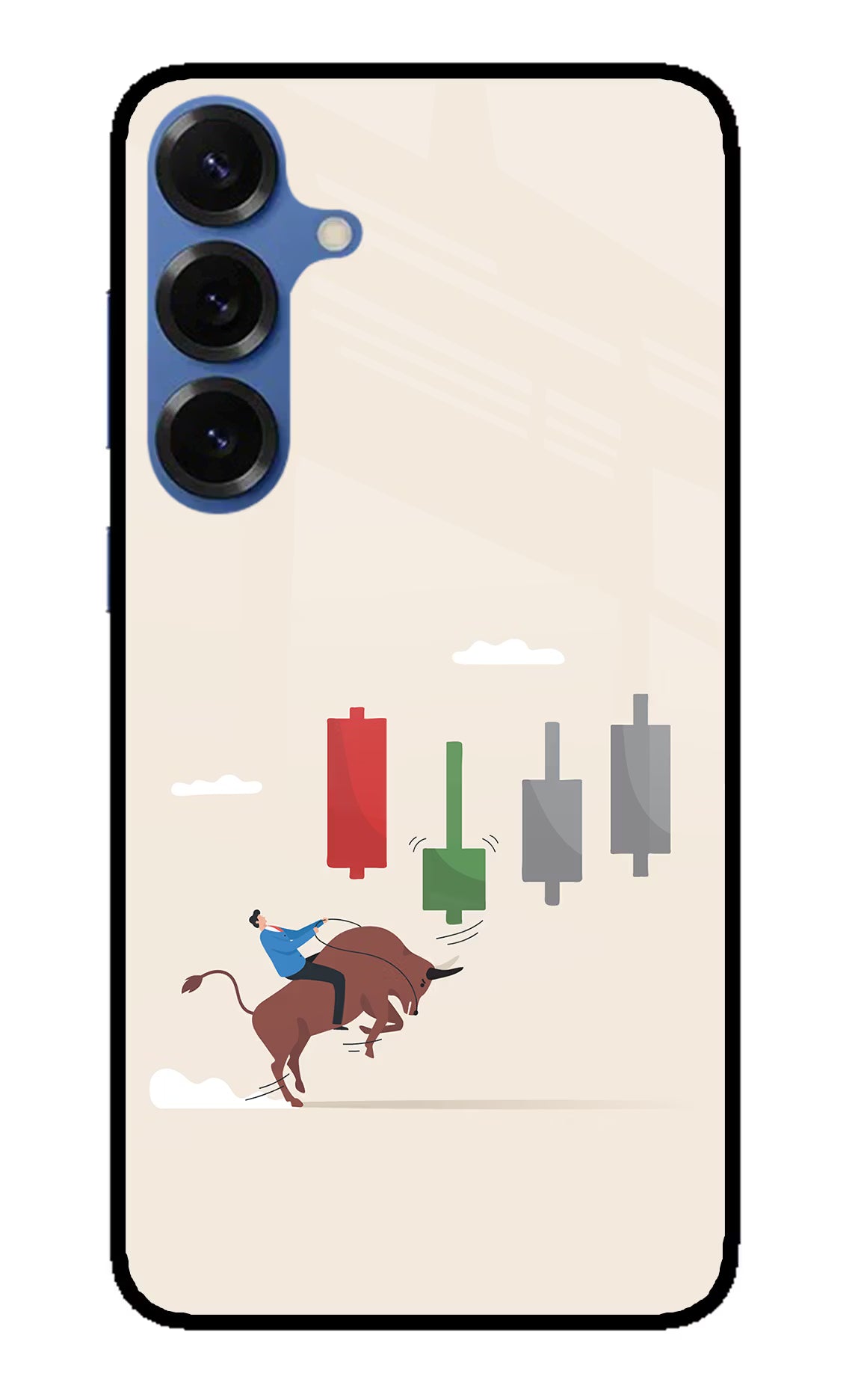 Bull Trading Momentum Samsung S25 Glass Case