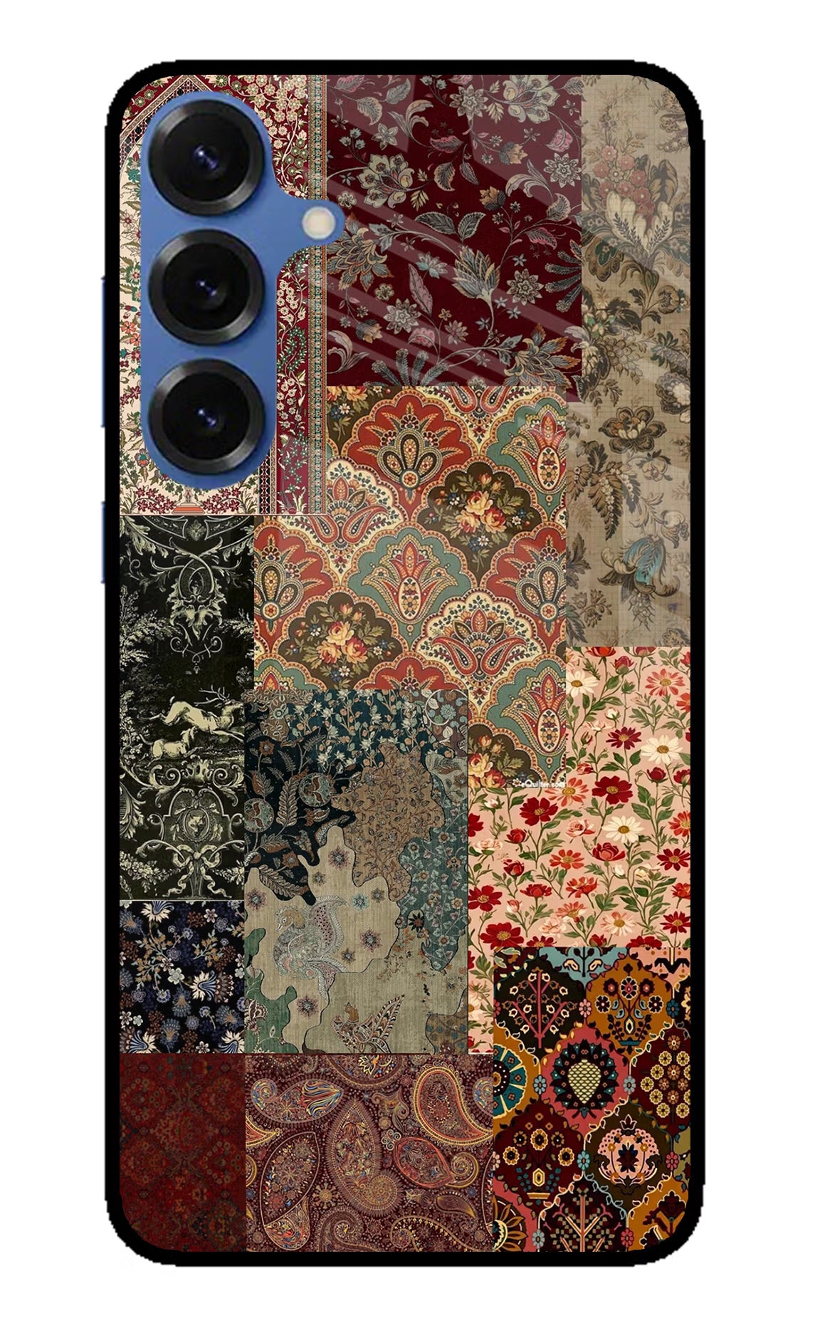Desi Print Samsung S25 Glass Case Back Cover by Casekaro