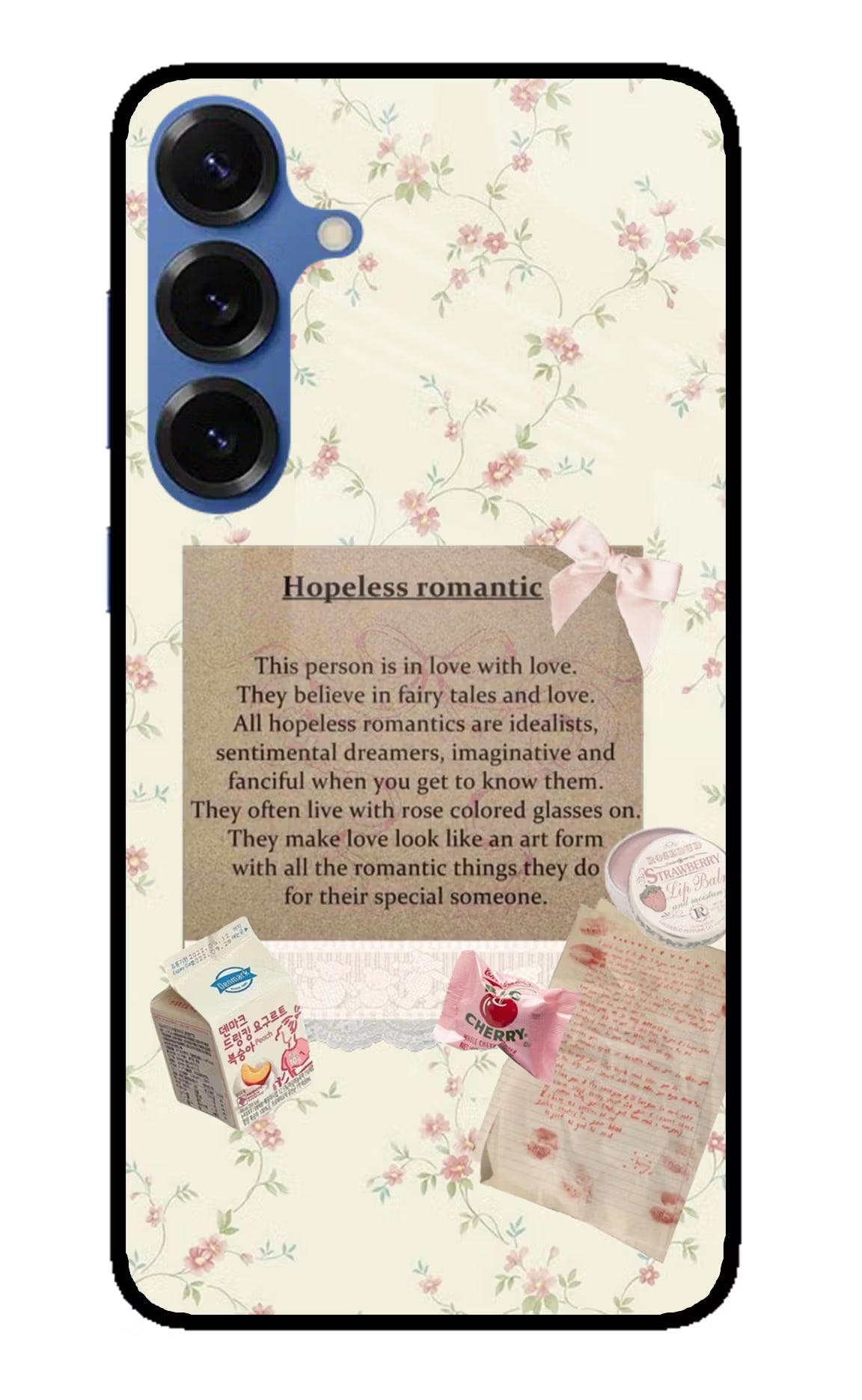 Hopeless Romantic Samsung S25 Glass Case