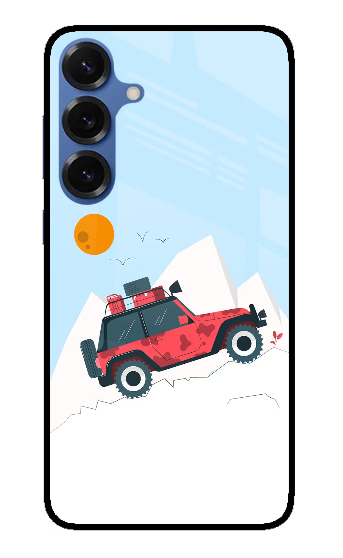 Mountain Trail Beast Samsung S25 Glass Case Back Cover by Casekaro