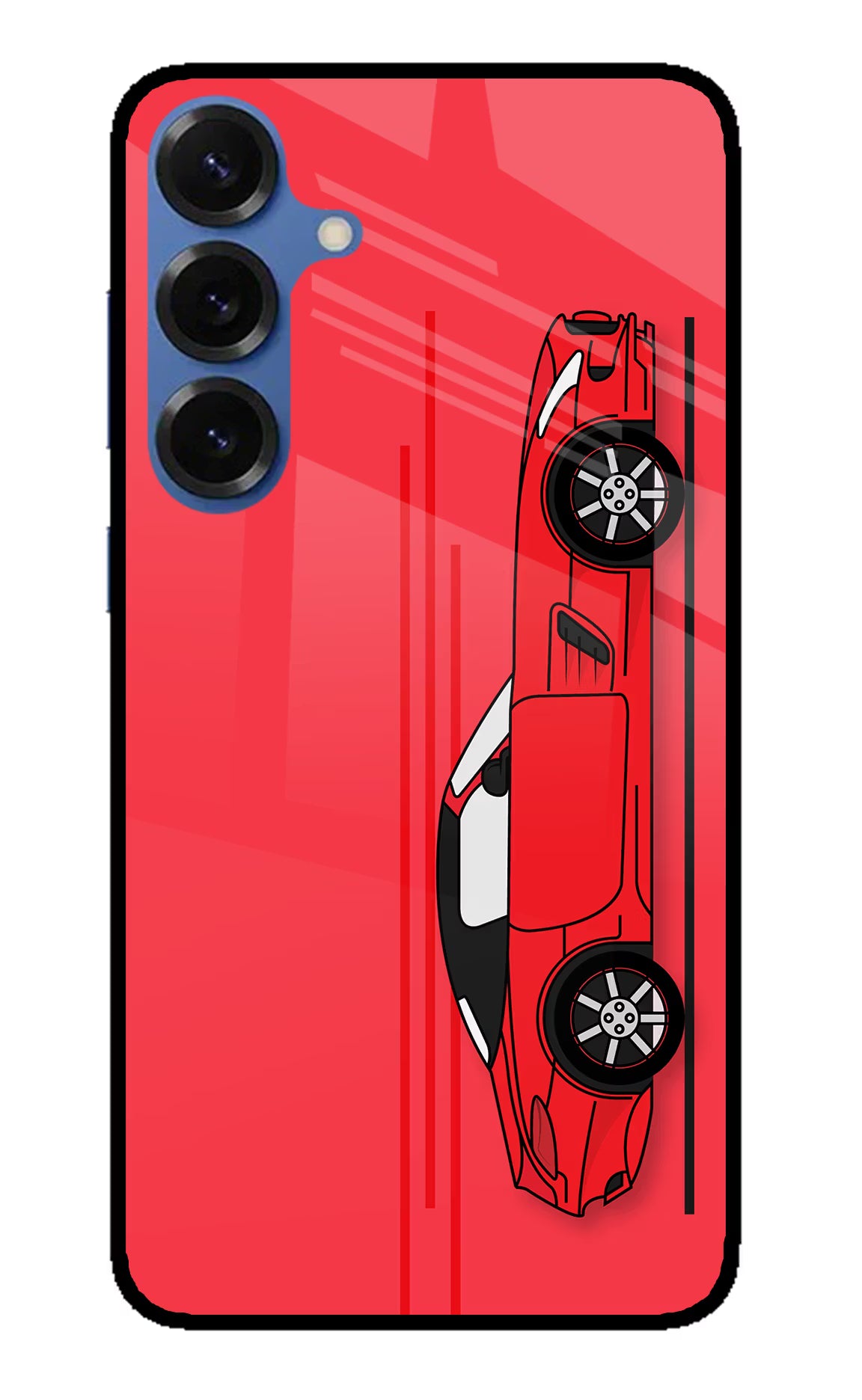 Red Velocity Samsung S25 Glass Case