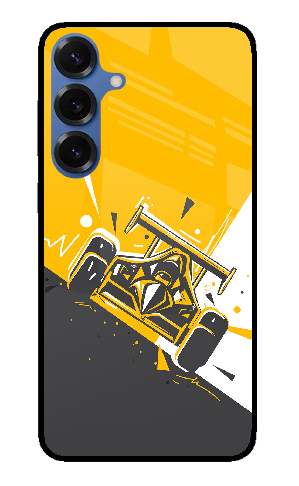 Track King Samsung S25 Glass Case Back Cover by Casekaro