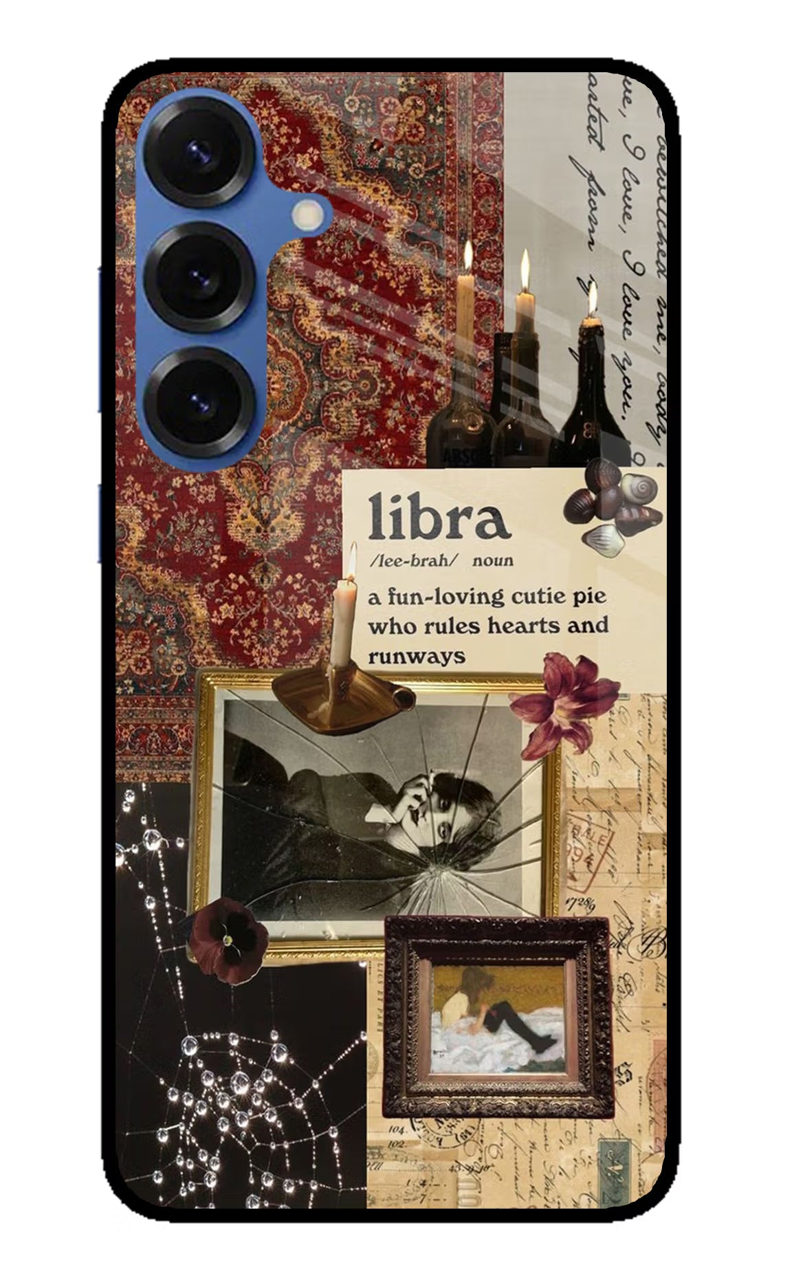 Libra Zodiac Samsung S25 Glass Case Back Cover by Casekaro