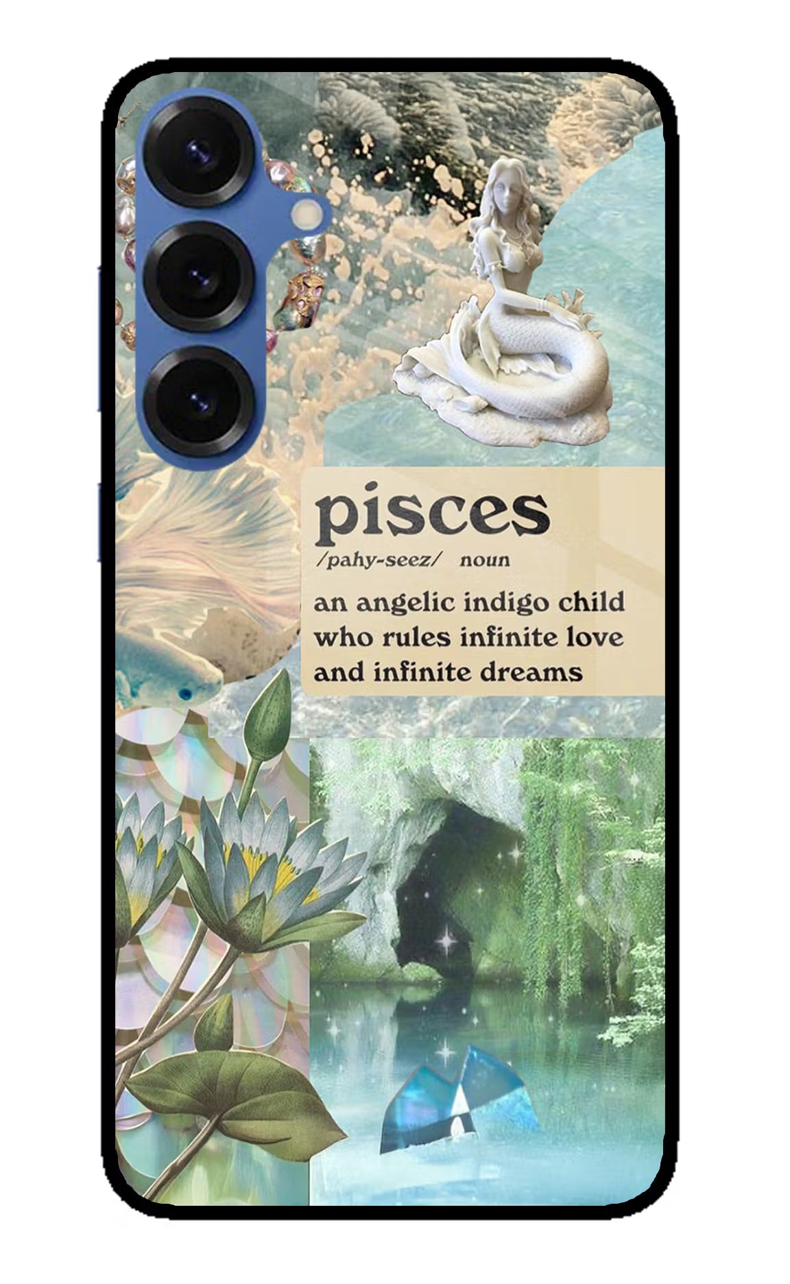 Pisces Zodiac Samsung S25 Glass Case Back Cover by Casekaro